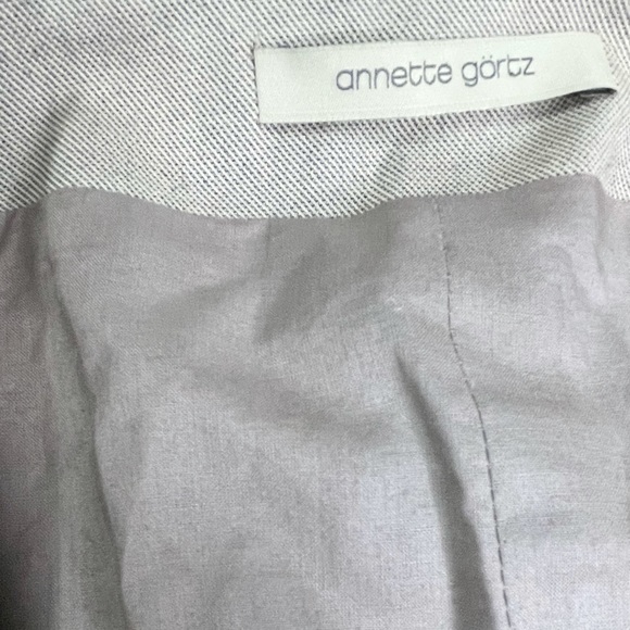 ANNETTE GORTZ Button Up Cotton Suit Jacket Blazer - Picture 8 of 10